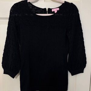 Lilly Pulitzer Black Knit Sweater XS